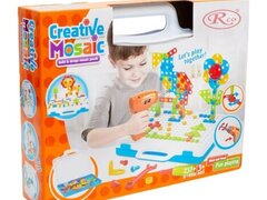 Jucarie educativa si interactiva stem, set de constructie puzzle din abs cu bormasina pentru inginer